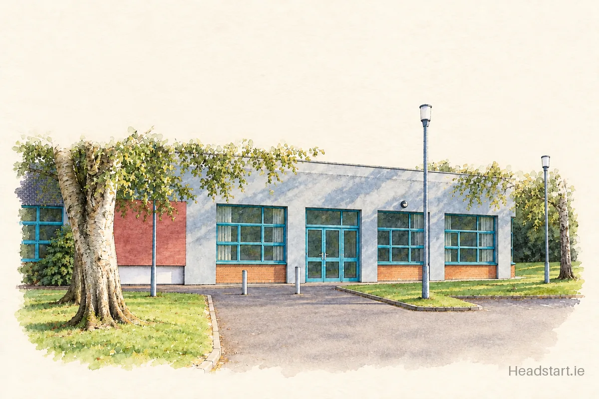 Watercolour illustration of the Presentation Girls Maynooth building, Maynooth