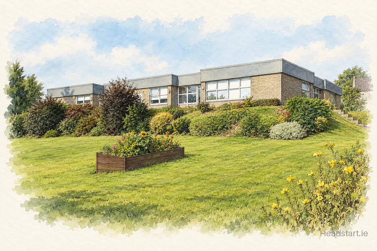 Watercolour illustration of the St Canice S Convent building, New Ross