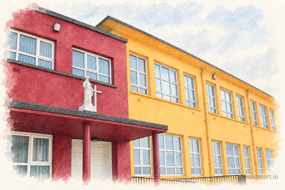 Watercolour illustration of the Faythe Convent building, Wexford