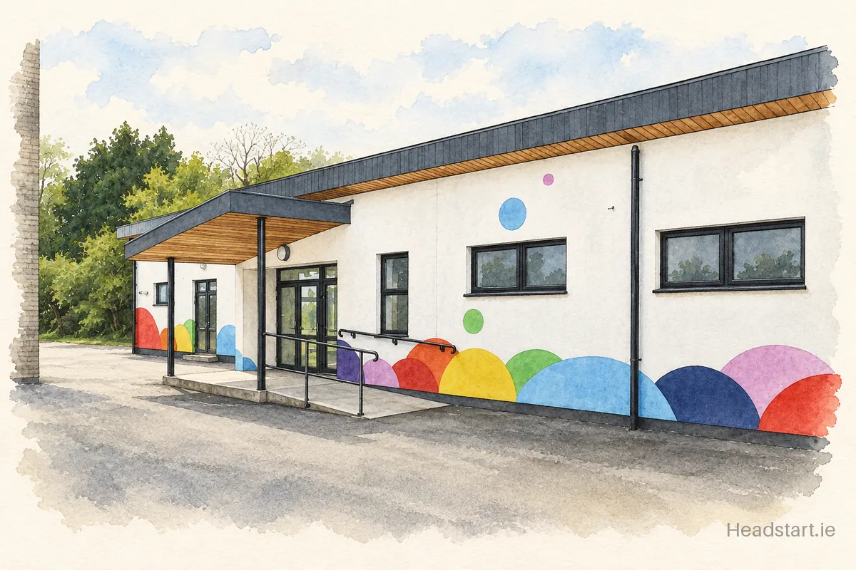 Watercolour illustration of the Convent of Mercy building, Wexford