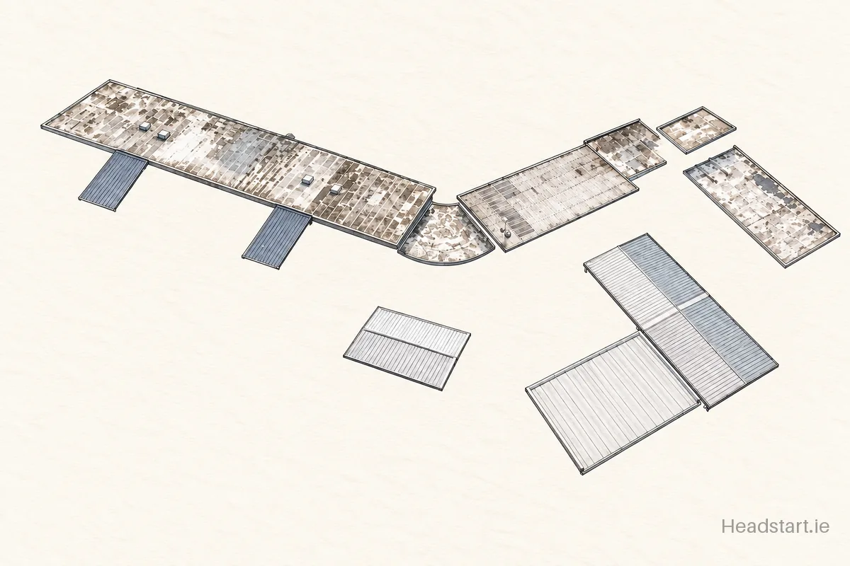 Watercolour illustration of the Scoil Iosaf building, Newcastle West