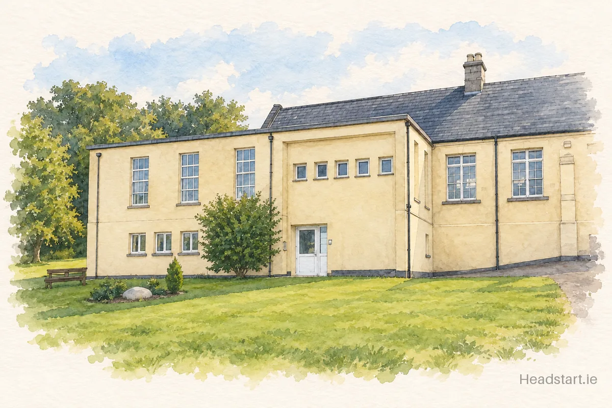 Watercolour illustration of the Castleblayney Convent building, Castleblayney