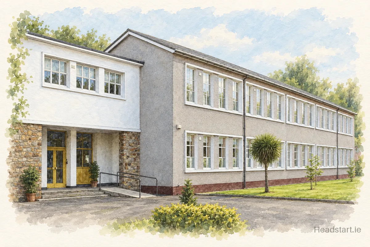 Watercolour illustration of the St Peter And Paul building, Clonmel