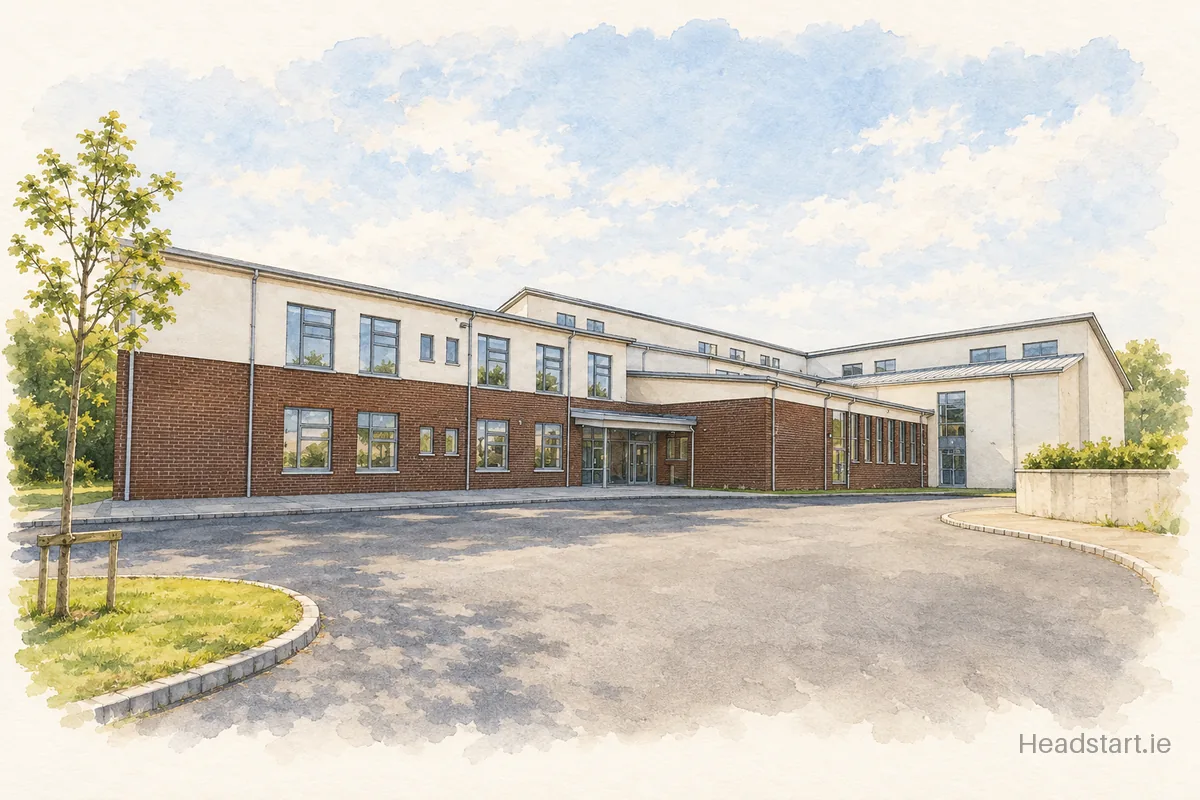 Watercolour illustration of the Chriost Ri building, Ennis