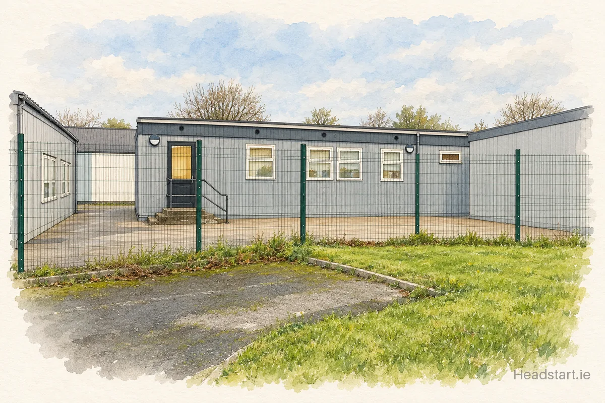 Watercolour illustration of the Dun Laoghaire ETNS building, Blackrock