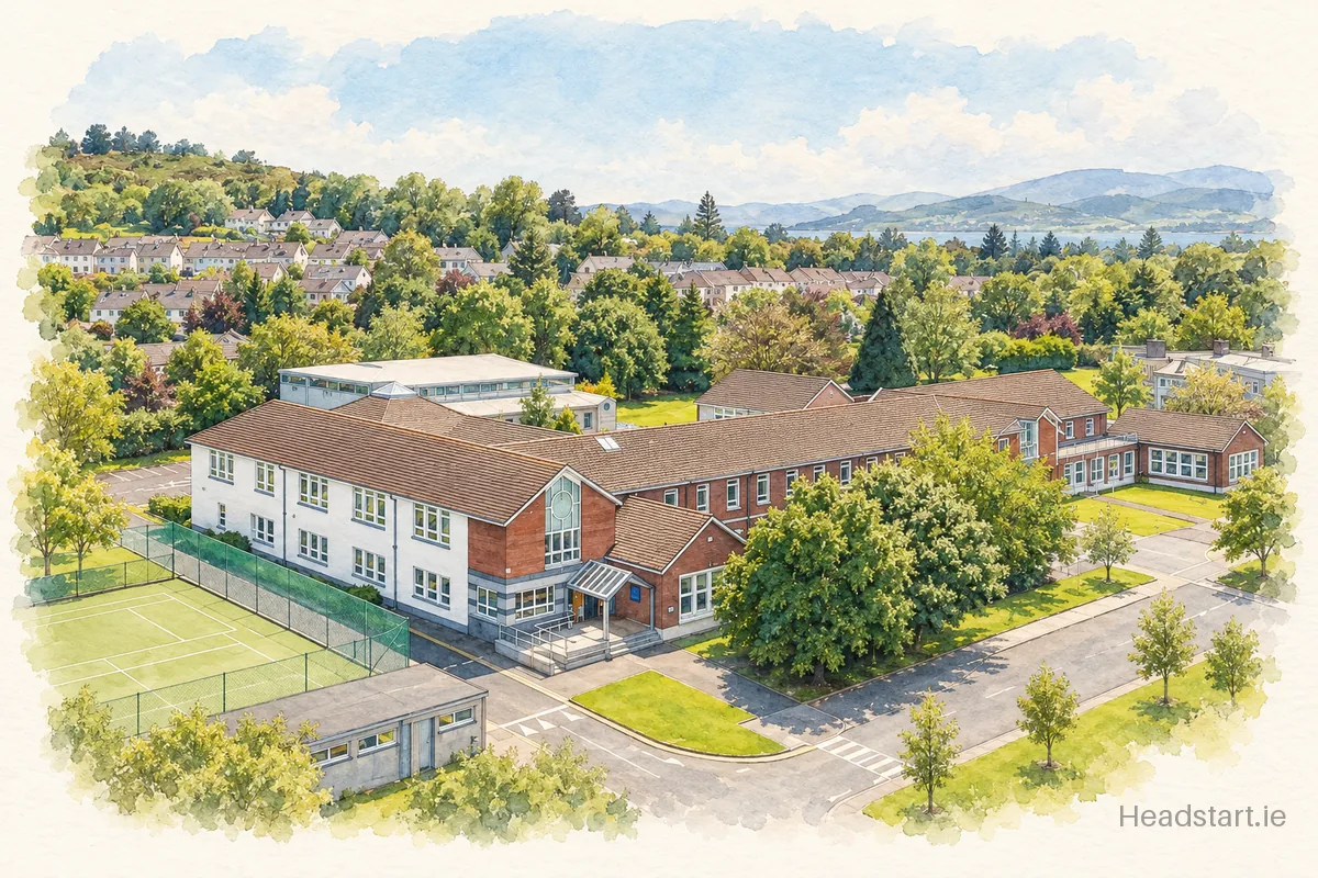 Watercolour illustration of the St Joseph Of Cluny building, Killiney