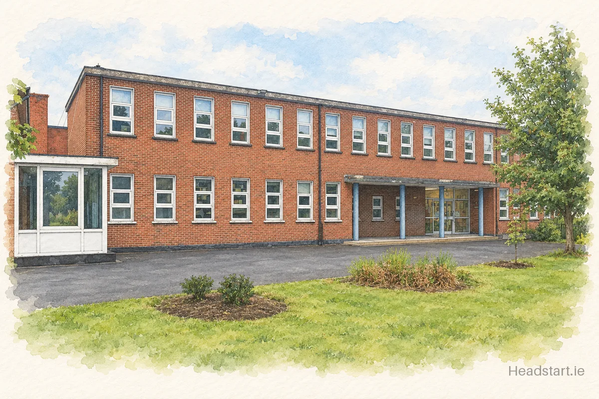 Watercolour illustration of the Manor House School building, Raheny
