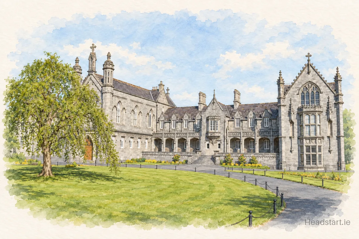 Watercolour illustration of the St Kieran's College building, Kilkenny