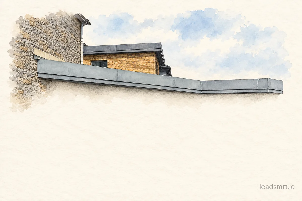 Watercolour illustration of the St Mary'S Secondary School building, Macroom
