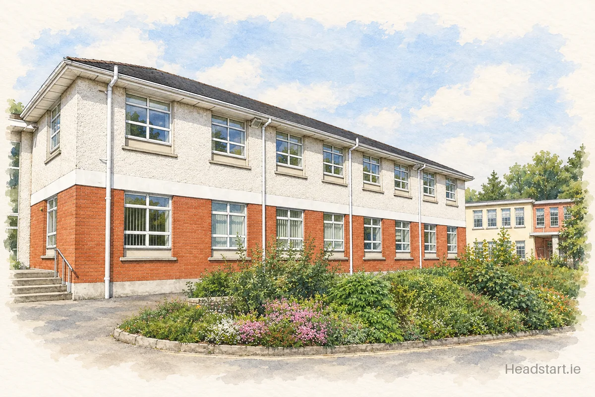 Watercolour illustration of the St. Mary's C.B.S. building, Enniscorthy